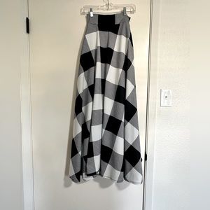 Buffalo plaid maxi skirt